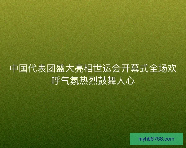中国代表团盛大亮相世运会开幕式全场欢呼气氛热烈鼓舞人心 中国代表团盛大亮相世运会开幕式全场欢呼气氛热烈鼓舞人心